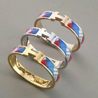 [LOXURA]H BRACELET DOTTED BORDER 12MM