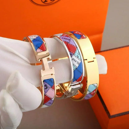 [LOXURA]H BRACELET DOTTED BORDER 12MM
