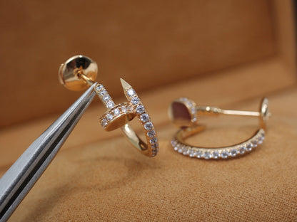 [LOXURA]JUSTE EARRINGS 12.75MM PINK GOLD DIAMOND