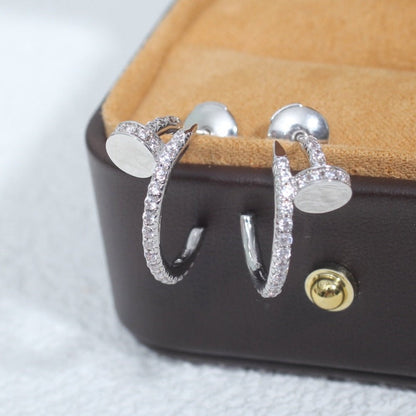 [LOXURA]JUSTE EARRINGS 12.75MM SILVER DIAMOND