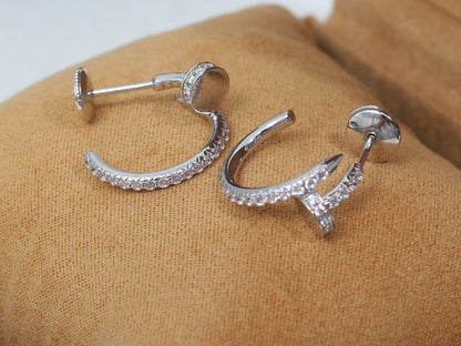 [LOXURA]JUSTE EARRINGS 12.75MM SILVER DIAMOND
