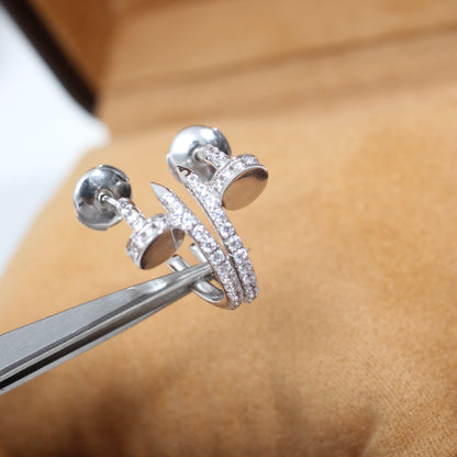 [LOXURA]JUSTE EARRINGS 12.75MM SILVER DIAMOND