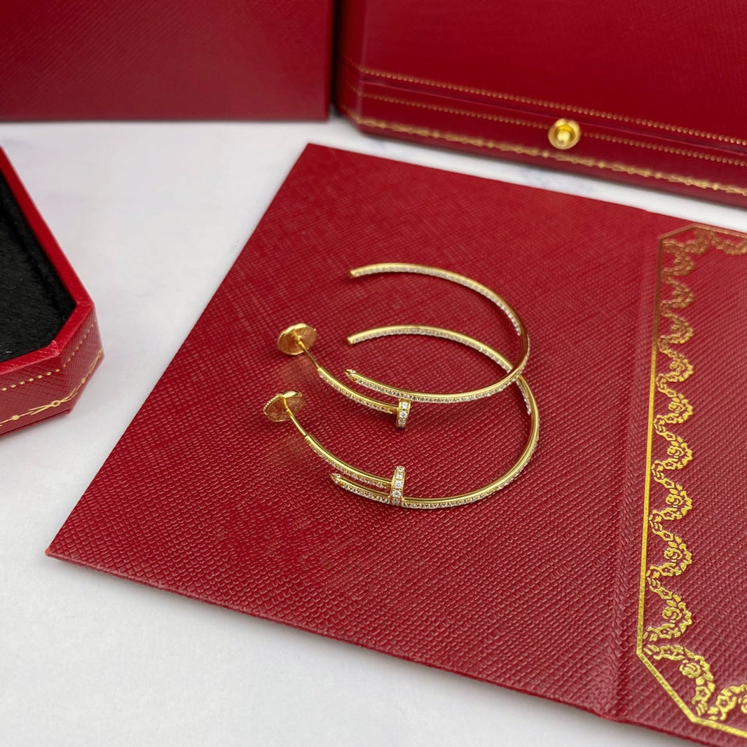 [LOXURA]JUSTE EARRINGS FULL DIAMONDS 1.8MM