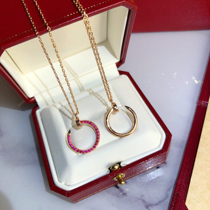 [LOXURA]JUSTE NECKLACE GOLD RED DIAMONDS
