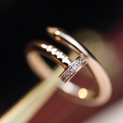 [LOXURA]JUSTE RING 2.65MM PINK GOLD DIAMOND