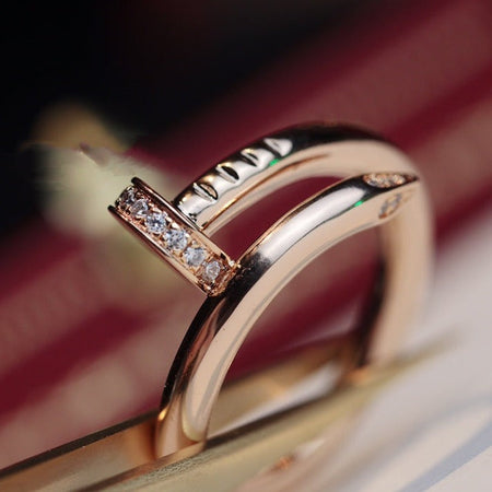 [LOXURA]JUSTE RING 2.65MM PINK GOLD DIAMOND