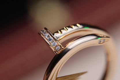 [LOXURA]JUSTE RING 2.65MM PINK GOLD DIAMOND