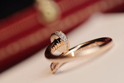 [LOXURA]JUSTE RING 2.65MM PINK GOLD DIAMOND