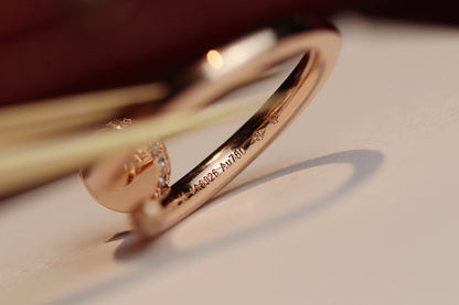 [LOXURA]JUSTE RING 2.65MM PINK GOLD DIAMOND