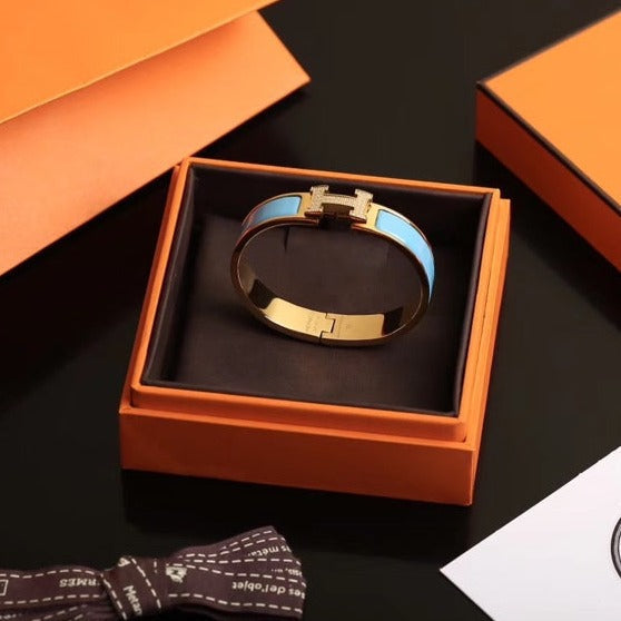 [LOXURA]H CLOUD BLUE BRACELET GOLD DIAMOND