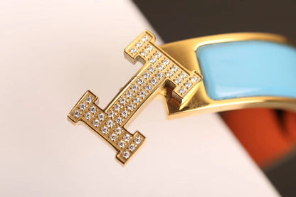 [LOXURA]H CLOUD BLUE BRACELET GOLD DIAMOND