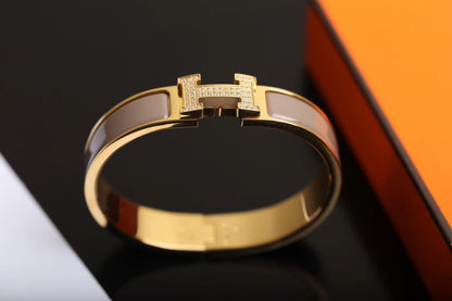 [LOXURA]H BRACELET GOLD DIAMOND
