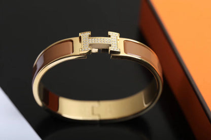 [LOXURA]H BRACELET GOLD DIAMOND