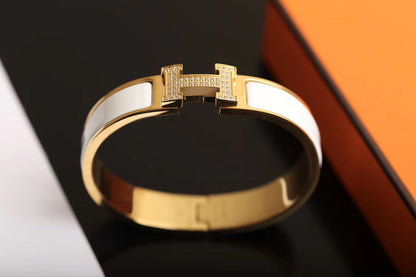 [LOXURA]H BRACELET GOLD DIAMOND