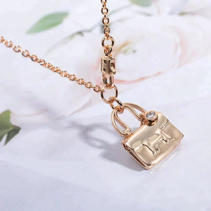 [LOXURA]AMULETTE PEDANT ROSE GOLD NECKLACE