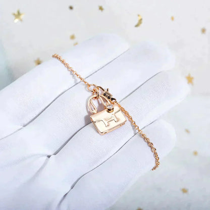 [LOXURA]AMULETTE PEDANT ROSE GOLD NECKLACE