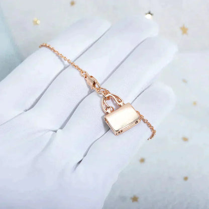 [LOXURA]AMULETTE PEDANT ROSE GOLD NECKLACE