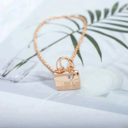 [LOXURA]AMULETTE PEDANT ROSE GOLD NECKLACE