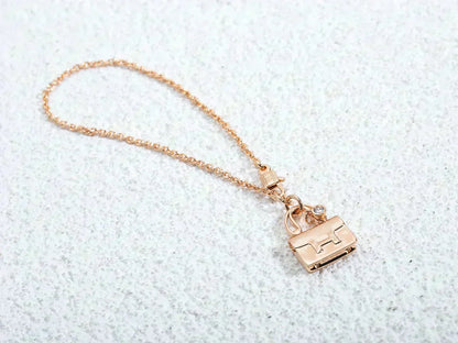 [LOXURA]AMULETTE PEDANT ROSE GOLD NECKLACE