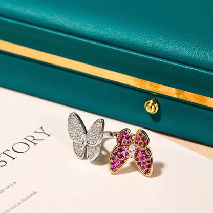 [LOXURA]TWIN BUTTERFLY DIAMOND RING