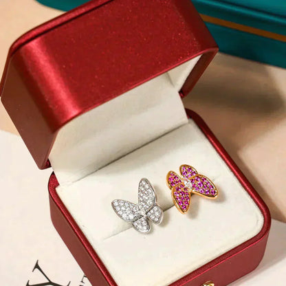 [LOXURA]TWIN BUTTERFLY DIAMOND RING