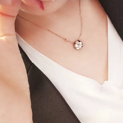 [LOXURA]SUN MOP GOLD 1 DIAMOND NECKLACE