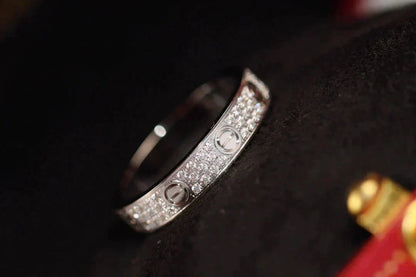 [LOXURA]LOVE RING 3.6MM DIAMOND PAVED