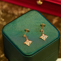 [LOXURA]STAR DIAMONDS EARRINGS GOLD