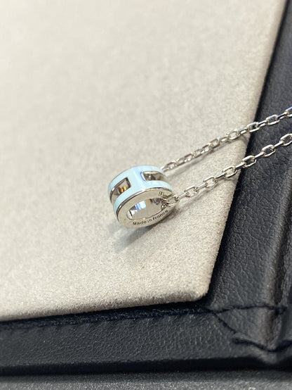[LOXURA]POP H LIGHT BLUE NECKLACE