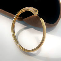 [LOXURA]PANTHERE GOLD DIAMOND OPEN BRACELET