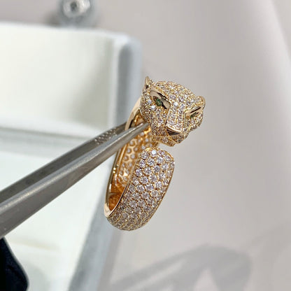 [LOXURA]PANTHERE PINK GOLD DIAMOND RING