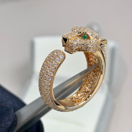 [LOXURA]PANTHERE PINK GOLD DIAMOND RING