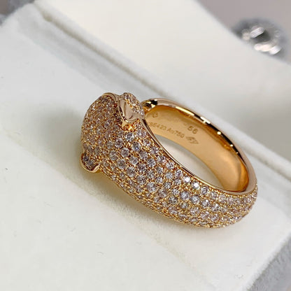 [LOXURA]PANTHERE PINK GOLD DIAMOND RING