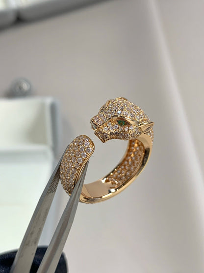 [LOXURA]PANTHERE PINK GOLD DIAMOND RING