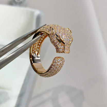 [LOXURA]PANTHERE PINK GOLD DIAMOND RING