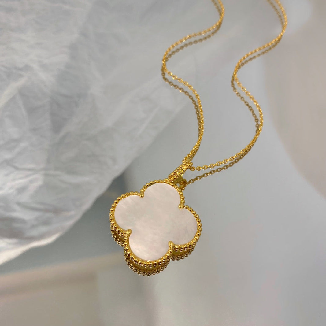 [LOXURA]CLOVER 25MM MOP LARGE PENDANT NECKLACE