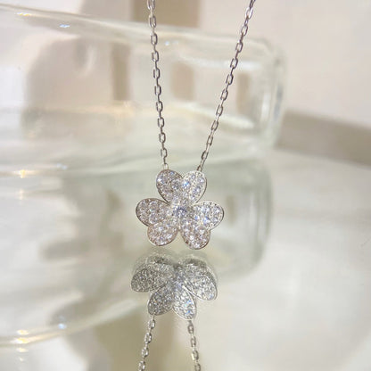 [LOXURA]FLOWER DIAMOND NECKLACE