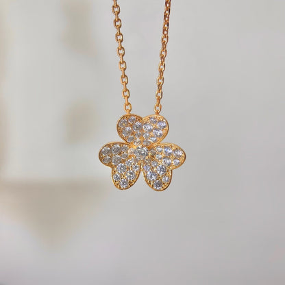 [LOXURA]FLOWER DIAMOND NECKLACE