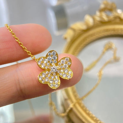 [LOXURA]FLOWER DIAMOND NECKLACE
