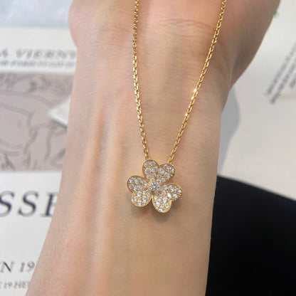 [LOXURA]FLOWER DIAMOND NECKLACE