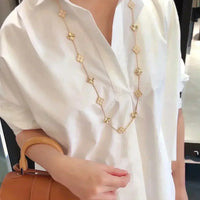 [LOXURA]CLOVER 20 MOTIFS LASER DIAMOND NECKLACE