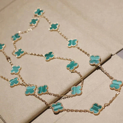 [LOXURA]CLOVER 20 MOTIFS MALACHITE GOLD