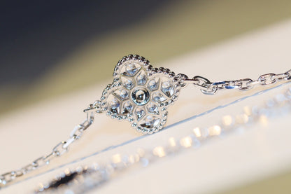 [LOXURA]CLOVER 20 MOTIFS ONYX DIAMOND SILVER