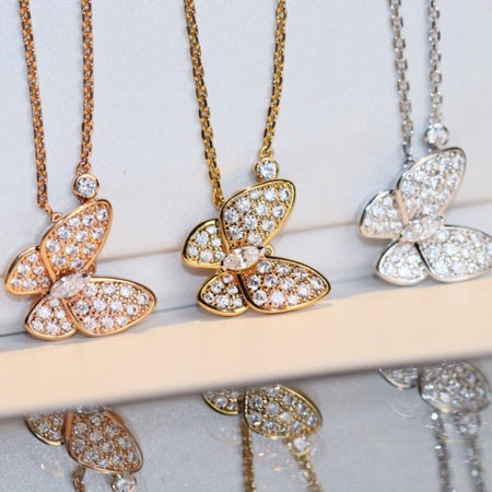 [LOXURA]BUTTERFLY DIAMOND NECKLACE