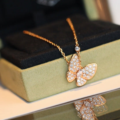[LOXURA]BUTTERFLY DIAMOND NECKLACE