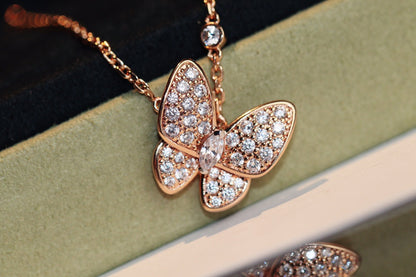 [LOXURA]BUTTERFLY DIAMOND NECKLACE