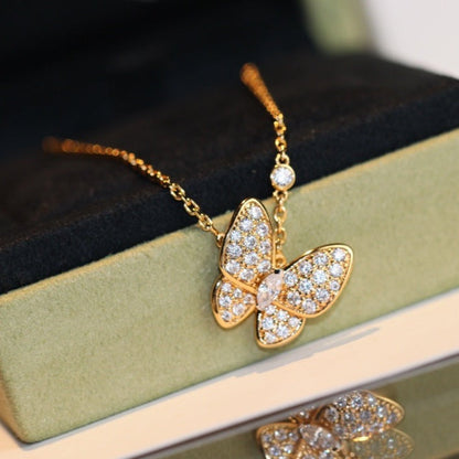 [LOXURA]BUTTERFLY DIAMOND NECKLACE