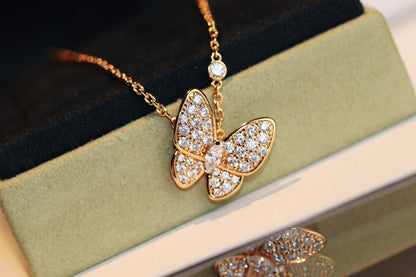 [LOXURA]BUTTERFLY DIAMOND NECKLACE