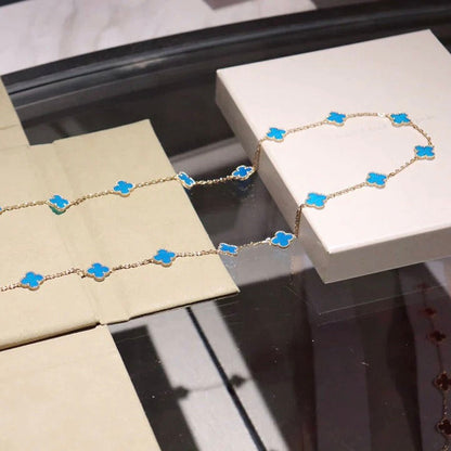 [LOXURA]CLOVER 20 MOTIFS TURQUOISE GOLD