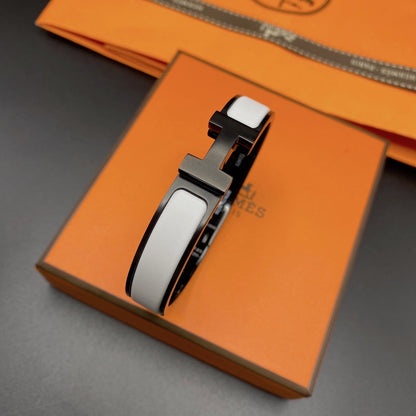 [LOXURA]H BRACELET 12MM BLACK WHITE CERAMIC